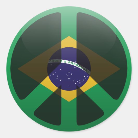 Vrede in Brazilië Ronde Sticker (Voorkant)