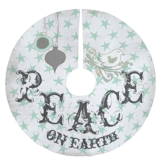 Vrede in de aardvakantieboom kerstboom rok (Voorkant)