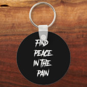 Vrede in de pijn Geestelijke gezondheid Zelfmoordb Sleutelhanger (Voorkant)