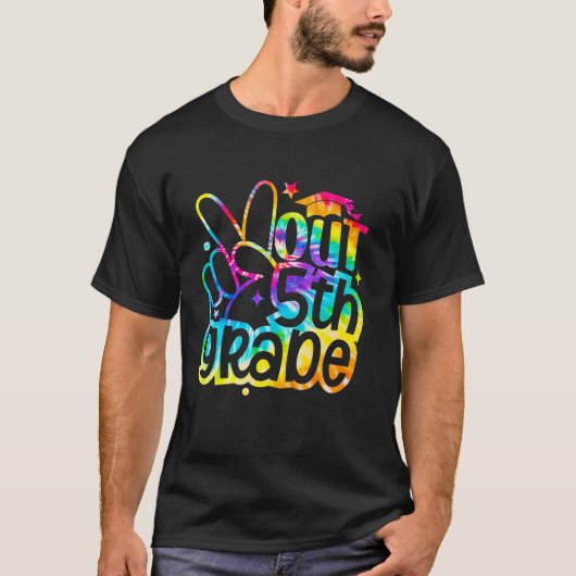 Vrede in de vijfde klas Afstuderen vorige schoolda T-shirt (Voorkant)