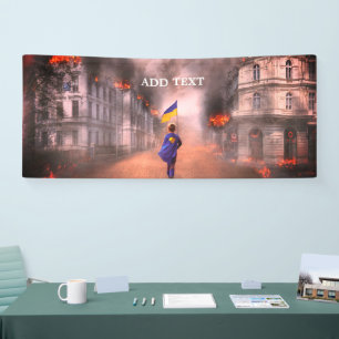 Vrede in de wereld van de Oekraïense banner