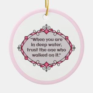 Vrede in diepe wateren keramisch ornament