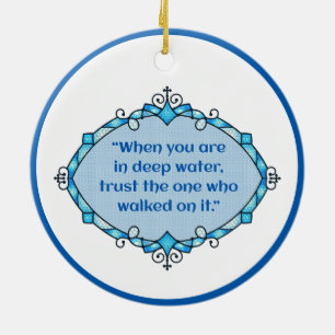Vrede in diepe wateren keramisch ornament