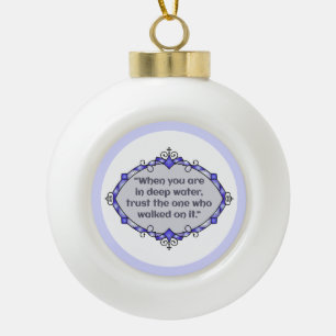 Vrede in diepe wateren keramische bal ornament