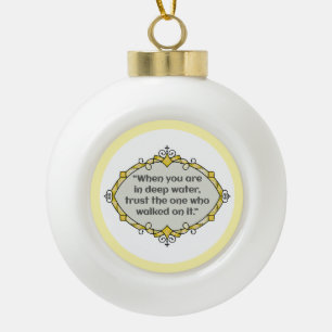 Vrede in diepe wateren keramische bal ornament