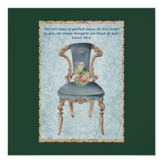 Vrede in elk bloemblad perfect poster (Voorkant)