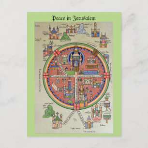 Vrede in het briefkaart Jeruzalem