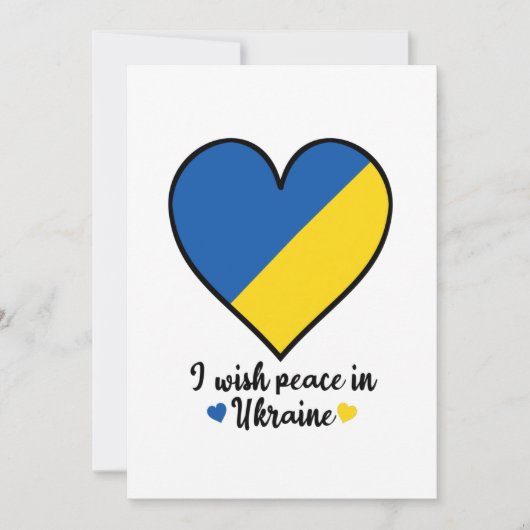 vrede in het hart van oekraïne save the date (Voorkant)