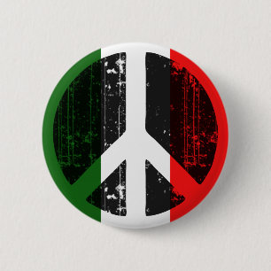 vrede in Italië Ronde Button 5,7 Cm