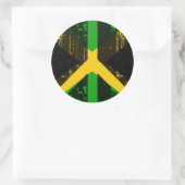 Vrede in Jamaica Ronde Sticker (Tas)