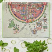 Vrede in keukenhanddoek Jeruzalem (Gevouwen)