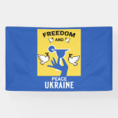 vrede in oekraïne - liefde en steun spandoek (Horizontaal)