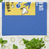 vrede in oekraïne - liefde en steun theedoek (Gevouwen)