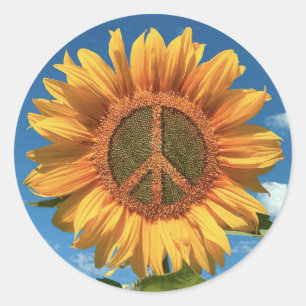 Vrede in Oekraïne Zonnebloem Sticker