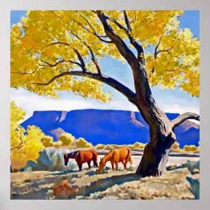 "Vrede in oktober" door Maynard Dixon Poster