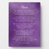 Vrede, Inspirerend Natuur gedicht Fotoplaat (voorkant)