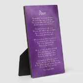 Vrede, Inspirerend Natuur gedicht Fotoplaat (Zijkant)