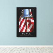 Vrede: Inspirerend prijsopgave 1 Canvas Afdruk (Insitu (Houten vloer))