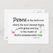 vrede is de balzaal briefkaart (Voorkant / Achterkant)