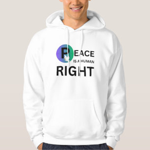 Vrede is een mensenrecht Duif en aarde symbool Hoodie