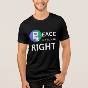 Vrede is een mensenrecht Duif en aarde symbool Tri-Blend Shirt