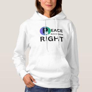 Vrede is een mensenrecht Duif- en aardesymbool Hoodie