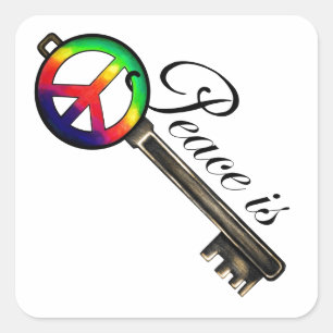 Vrede is essentieel vierkante sticker