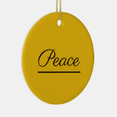 Vrede is Goed: Donker Goudkleurig Keramisch Ornament (Rechts)