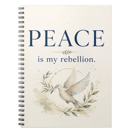 Vrede Is Mijn Rebellie Journaal Notitieboek (Voorkant)