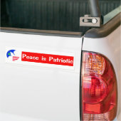 VREDE IS PATRIOTISCH BUMPERSTICKER (Op Truck)