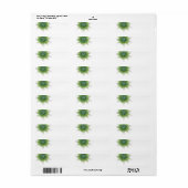 Vrede l Mooie Groene Lotus Blank Labels (Full Sheet)