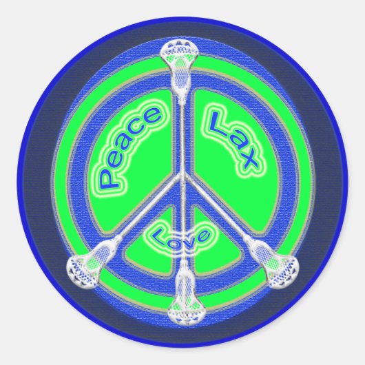 Vrede Lax Liefde Ronde Sticker (Voorkant)