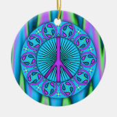 Vrede ~ Leaf Keramisch Ornament (Voorkant)