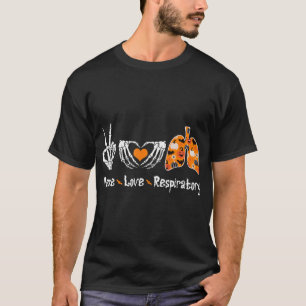 Vrede Liefde Ademhalingstherapeut Skelet Pret Hale T-shirt