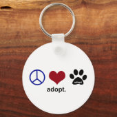 Vrede, liefde, adoptie sleutelhanger (Voorkant)