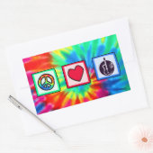 Vrede, Liefde, Akoestische Gitaren Rechthoekige Sticker (Envelop)