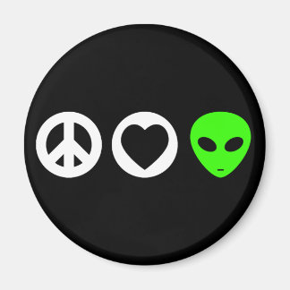 Vrede Liefde Alien Magneet