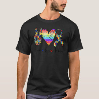 Vrede Liefde Autisme Bewustzijn Pop Het Fidget Spe T-shirt