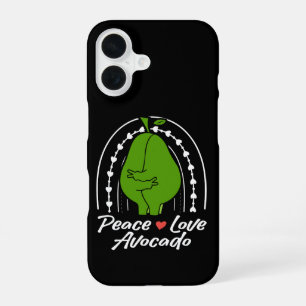Vrede Liefde Avocado Grappige Retro Avocado Fruit iPhone 16 Hoesje