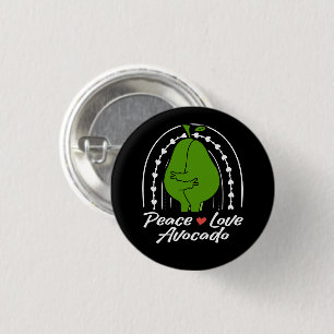 Vrede Liefde Avocado Grappige Retro Avocado Fruit Ronde Button 3,2 Cm