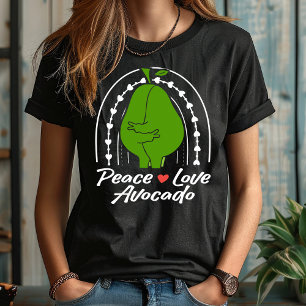 Vrede Liefde Avocado Grappige Retro Avocado Fruit  T-shirt