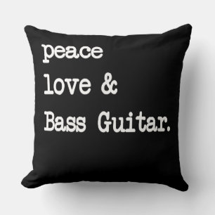 Vrede Liefde & Bas Gitaar Gitaar Gitaar Kussen