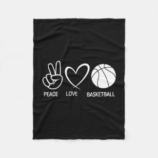 Vrede liefde basketbal grappige basketbal liefhebb fleece deken