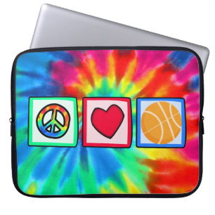 Vrede, liefde, Basketball Laptop Sleeve