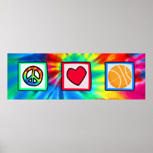 Vrede, liefde, Basketball Poster