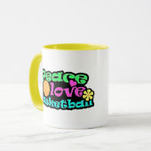 Vrede, liefde, Basketball; Retro Mok (Voorkant links)