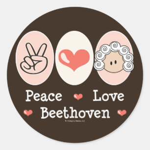 Vrede Liefde Beethoven Stickers