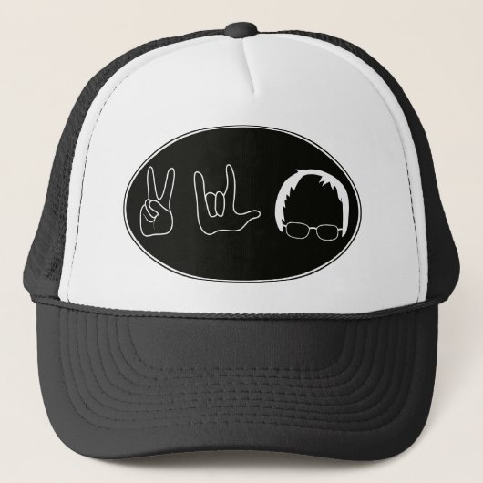 Vrede, liefde, Bernie Sanders Trucker Pet (Voorkant)