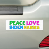 Vrede Liefde Biden Harris 2024 Verkiezingen Bumpersticker (Op auto)