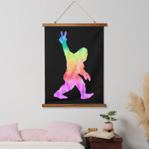 Vrede Liefde Bigfoot Hangend Wandkleed
